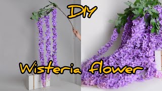 DIY Wisteria Flower  DIY Wisteria  Fake Plant Artificial Wisteria Flower  How To Make Wisteria [upl. by Shermie]