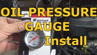 Oil Pressure Gauge install chevy 350 engine [upl. by Onia]