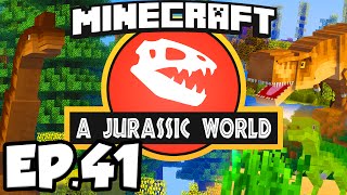 Jurassic World Minecraft Modded Survival Ep41  TREX DINOSAURS EXPANSION Rexxit Modpack [upl. by Drofwarc217]