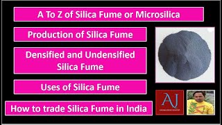 Howtotrade Silica FumeMicrosilica  Densified and Undensified Silica Fume  Properties and Uses [upl. by Aelem]