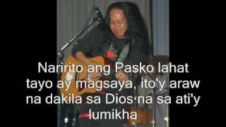 Freddie Aguilar  Diwa Ng Pasko with lyrics [upl. by Aihsemek]