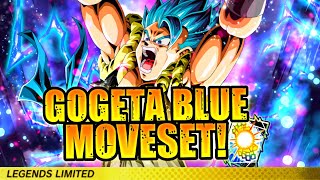 GOGETA BLUE MOVESET FOR DRAGON BALL LEGENDS [upl. by Airbas]