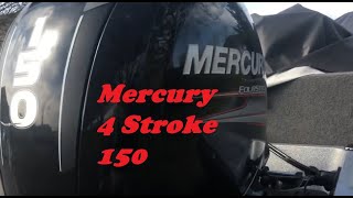 How to change the oil in your 4 stroke  Mercury 150 hp 1 year maintenance part 1 [upl. by Tnecnev]