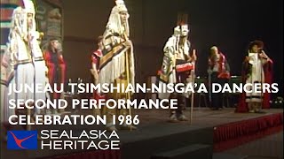 Juneau TsimshianNisgaa Dancers Second Performance Celebration 1986  Sealaska Heritage [upl. by Keheley]