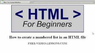 HTML Course Beginner to Advance  Lists in HTML  Web Development Course Lecture 7 [upl. by Eitsud]