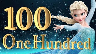 Learn Golden Numbers 1 to 100 with Spelling  Number Names in English with Elsa  Video for Kids [upl. by Nahtnoj709]