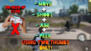 How to Move  Shoot  Aim  Peek simultaneously Using Two Thumbs  No need for claw anymore PubgM [upl. by Datnow]