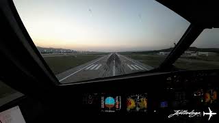 A320 Pilot POV ILS Approach and Landing İzmir Adnan Menderes Airport LTBJ Runway 34R [upl. by Aenitsirhc362]