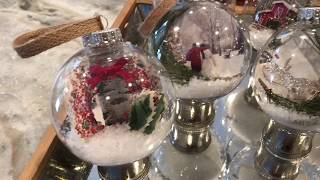 DIY Dollar Store Christmas Scenery Ornaments 2018 [upl. by Airda]