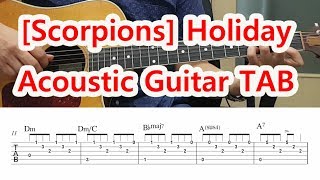 Scorpions Holiday Guitar TAB Chords 배우기 [upl. by Rancell]