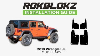 Rokblokz Quick Detach Mudflap Install on the 2018 Jeep Wrangler JLJLU [upl. by Aciruam]