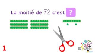 CALCUL MENTAL Trouver la moitié dun nombre niv 2  nb de dizaines impair [upl. by Asiluj]