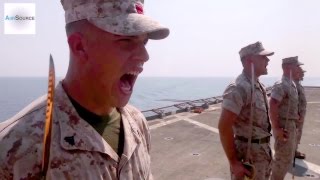 US Marines Corporals Course  Sword And Guidon Drill Movements [upl. by Gathard331]