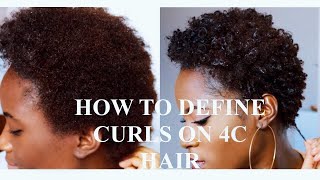 HOW TO DEFINE CURLS ON 4B4C NATURAL HAIR DETAILED [upl. by Defant460]