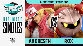 DELFINO MAZA 2023 AndresFn Terry vs Rox Meta Knight  Losers Top 32  SSBU [upl. by Ayikin115]