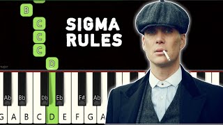 Sigma Rule Song  Piano tutorial  Piano Notes  Piano Online pianotimepass sigmarule [upl. by Cocks]