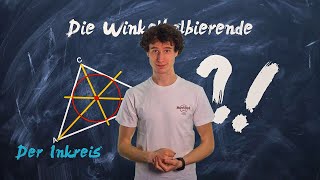 Winkelhalbierende und Inkreis im Dreieck  Konstruktion einfach erklärt [upl. by Vashtee327]