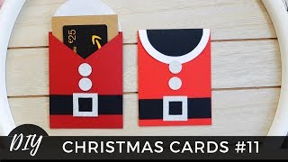 Weihnachtskarten selber basteln 11  Weihnachtsmann  easy Christmas Cards DIY – Tutorial [upl. by Caresa]