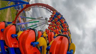 Superman Roller Coaster Back Seat POV Six Flags FIesta Texas [upl. by Daitzman169]