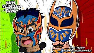 Chibi Wrestlers Music  Lucha Dragons Theme Chibified WWE Parody [upl. by Ahsiekahs]