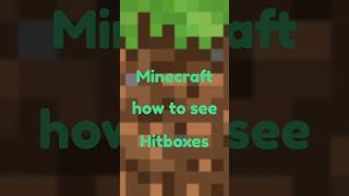 How to see Hitboxes in Minecraft shorts minecraft tutorial [upl. by Simara]