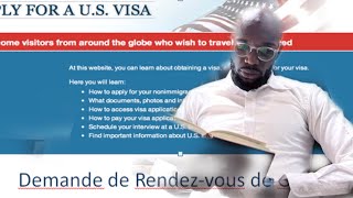 Tuto  Prise de rendez vous online ambassade Usa après dépôt visa [upl. by Nohpets]