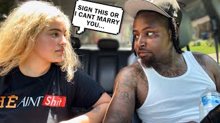 Making My Fiancé Sign A PRENUP Before Marriage Prank [upl. by Okin483]