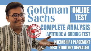 Goldman Sachs Online Test for Summer Analyst and FTE  How to prepare  Aptitude and Coding 🔥 [upl. by Morra]