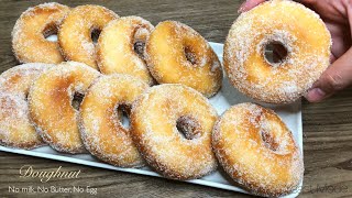 EGGLESS FLUFFY DONUT  NO Milk NO Butter  LESS Kneading [upl. by Manuel]