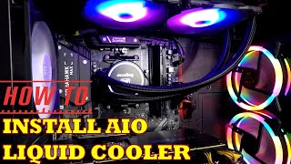 How to INSTALL CPU AIO LIQUID Cooler  Easy Guide  SEGOTEP BeCool 240s [upl. by Dutch]