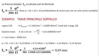 Verifica deformazione SLE trave in legno [upl. by Olympe]