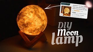 Recreating Most Viral Moon Lamp with Tissue Paper  DIY Amazon Moon Lamp Tutorial [upl. by Yenoh]