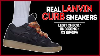 Real LANVIN CURB Sneakers  Legit check unboxing amp fit review [upl. by Moia758]