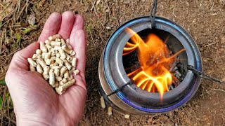 Using The OHUHU WOOD Gas Camp STOVE With Wood Pellets [upl. by Micheil291]