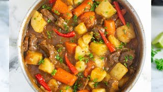 Easy Stewed Beef Potatoes [upl. by Efthim]