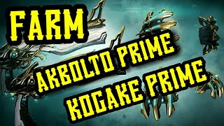 How to Get Akbolto Prime Kogake Prime  Warframe Easy Relic Farming Guide [upl. by Annaya12]