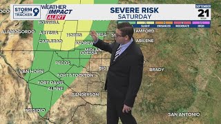 Weather Impact Alert Potential Severe Weather Weekend  West Texas Forecast [upl. by Adalbert]