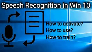 How to setup the speech recognition in windows 10 How to use it in different commands [upl. by Eelsel103]