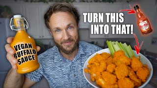 Easy Vegan BUFFALO SAUCE amp Cauliflower Wings 🔥 [upl. by Engelhart330]