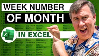 Excel Time Magic Week Number of the Month  Episode 2350 [upl. by Margarita]