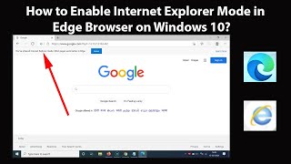 How to Enable Internet Explorer Mode in Edge Browser on Windows 10 [upl. by Vinny]