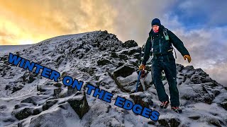 WINTER ON THE EDGESA WINTERS MOUNTAIN DAY ON HELVELLYNS EDGESSTRIDING EDGE amp SWIRRAL EDGE [upl. by Selrahc]