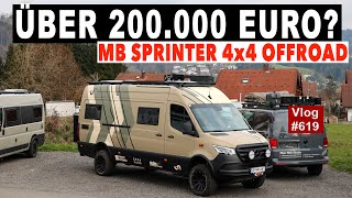 618 Krasser MB Sprinter 4x4 OFFROAD  44 t  Hubbett  Längsbetten  MegaMobil ReAktiv 700 [upl. by Naibaf]