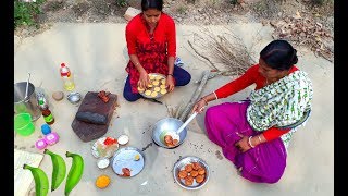 Kacha Kolar Kofta Recipe  Raw Banana Kofta Curry Cook By Rural Women [upl. by Wiese]