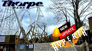 Thorpe parks new roller coaster Hyperia update Ep32 [upl. by Hooker]