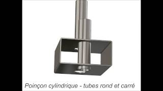 2  Poinçon cylindrique  tube ronds et carré [upl. by Ellery]