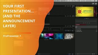 ProPresenter 7 Tutorial Your first presentations and the announcements layer [upl. by Adidnac]