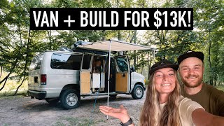 Van  DIY Build For 13K Ford Econoline E150 Van Tour  Simple amp Functional [upl. by Bette]