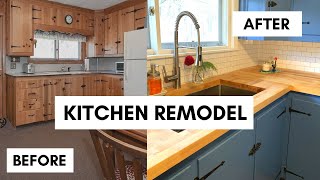 Farmhouse Kitchen Remodel Timelapse  1950s Original Kitchen Before and After [upl. by Aninad303]