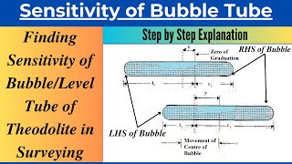 Sensitivity of BubbleLevel Tube of Theodolite in SurveyingSolved Problem [upl. by Llenor457]